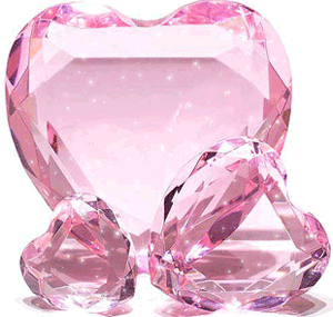 Gif animé coeur rose transparent